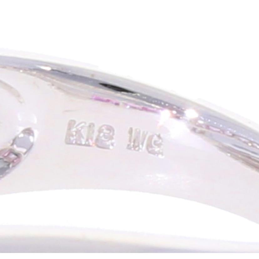 /　Ｋ１８ＷＧサファイアダイヤリング０．７２／０．１０ｃｔ//Aランク/75