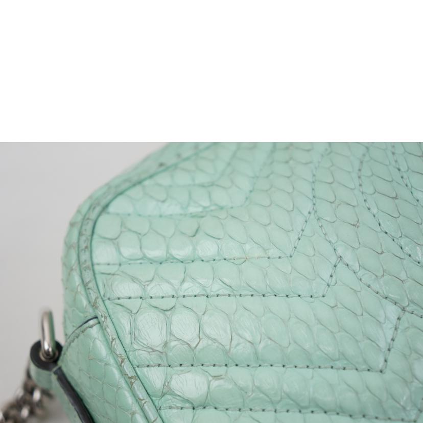 ＧＵＣＣＩ グッチ/パイソンレザーＧＧマーモントチェーンショルダー/447632//525***/ABランク/67