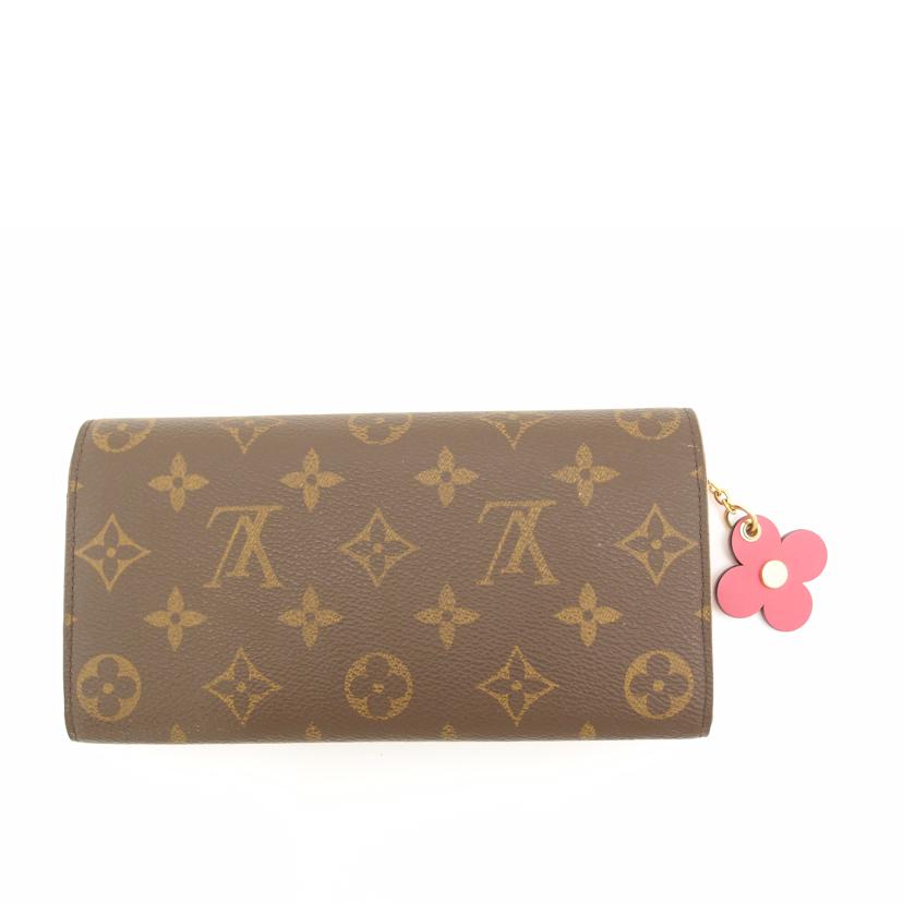 ＬＯＵＩＳ ＶＵＩＴＴＯＮ ルイ・ヴィトン 長財布 ピンク ブラウン 花