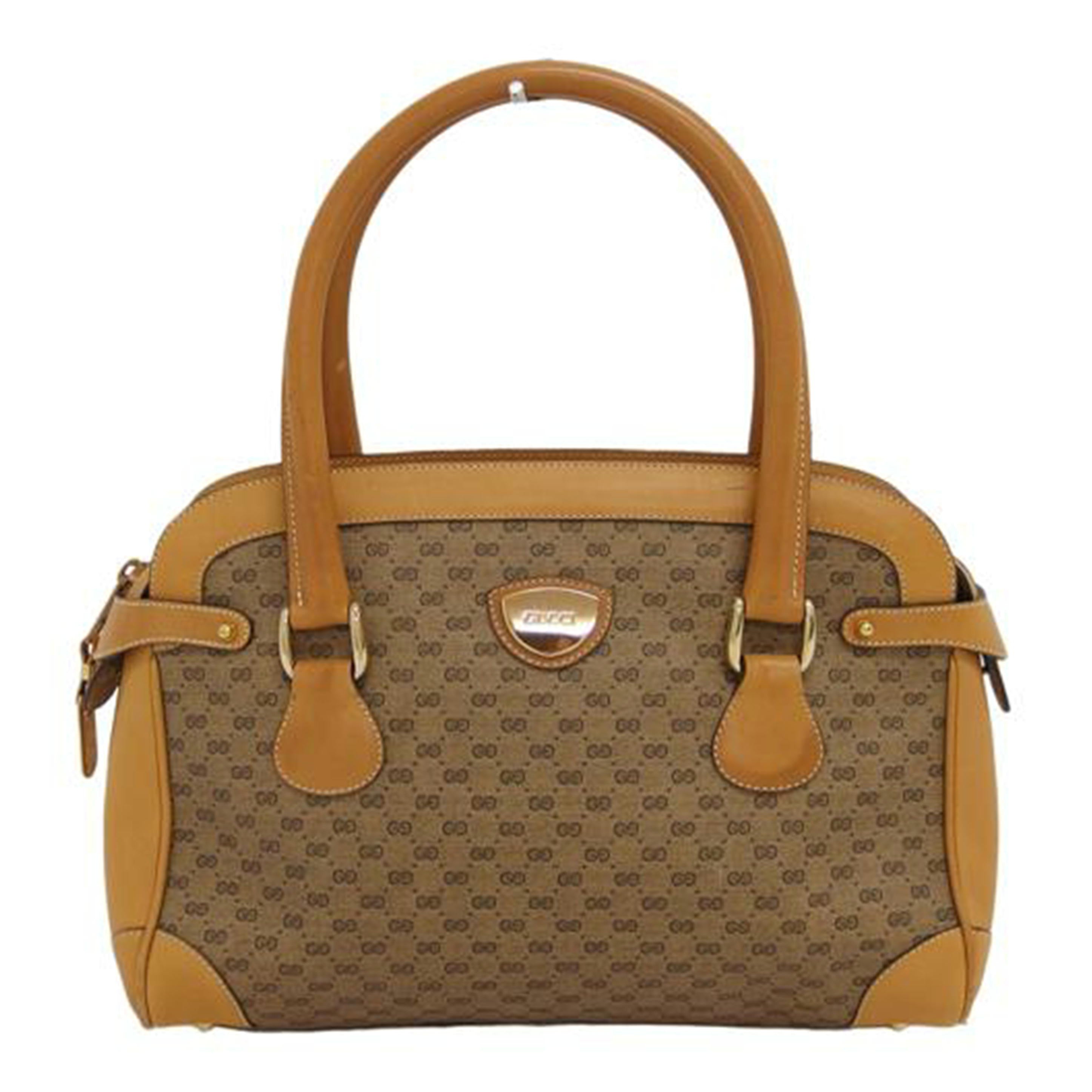 ＧＵＣＣＩ グッチ　ブラウン/オールドグッチ／マイクログッチシマ／ハンドバッグ/000･106//132*/Bランク/04