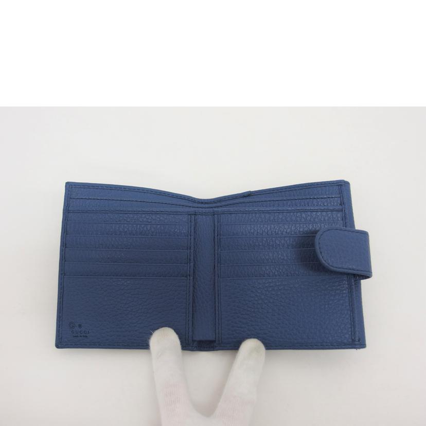 ＧＵＣＣＩ グッチ/インターロッキングＧ／Ｗホック二つ折り財布／ブルー/615525//114*/ABランク/04