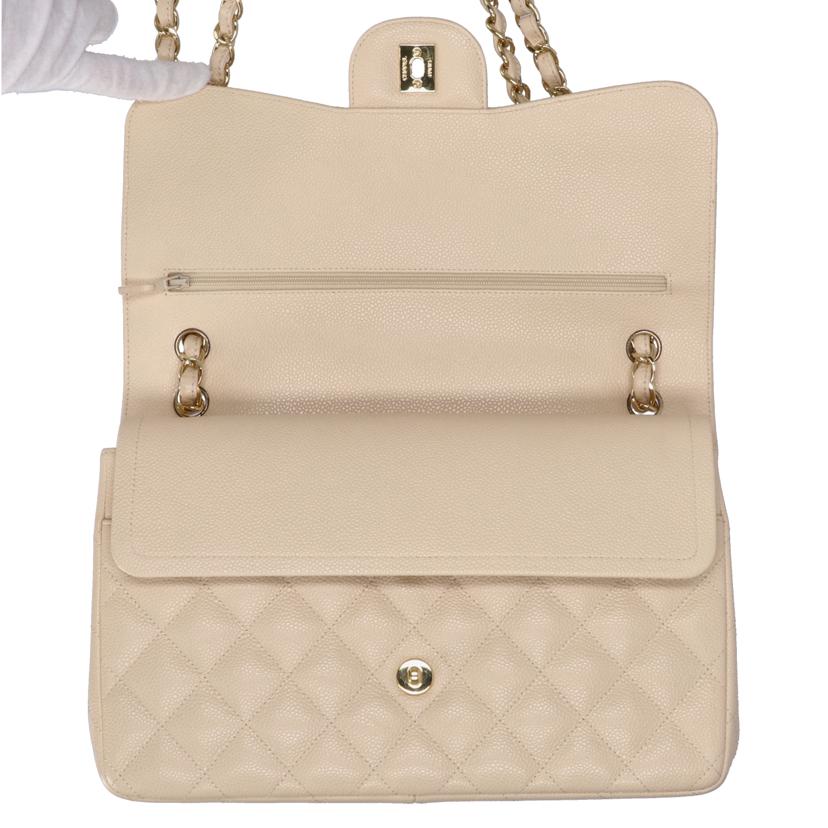 ＣＨＡＮＥＬ シャネル/デカマトラッセダブルフラップチェーンショルダー／キャビアスキン／ＢＥＧ//162*****/ABランク/75