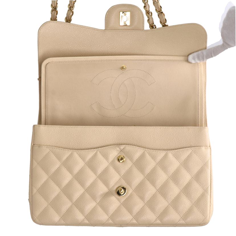 ＣＨＡＮＥＬ シャネル/デカマトラッセダブルフラップチェーンショルダー／キャビアスキン／ＢＥＧ//162*****/ABランク/75