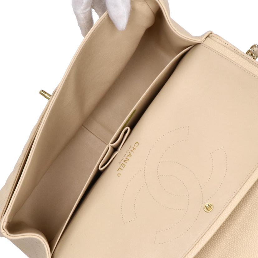 ＣＨＡＮＥＬ シャネル/デカマトラッセダブルフラップチェーンショルダー／キャビアスキン／ＢＥＧ//162*****/ABランク/75