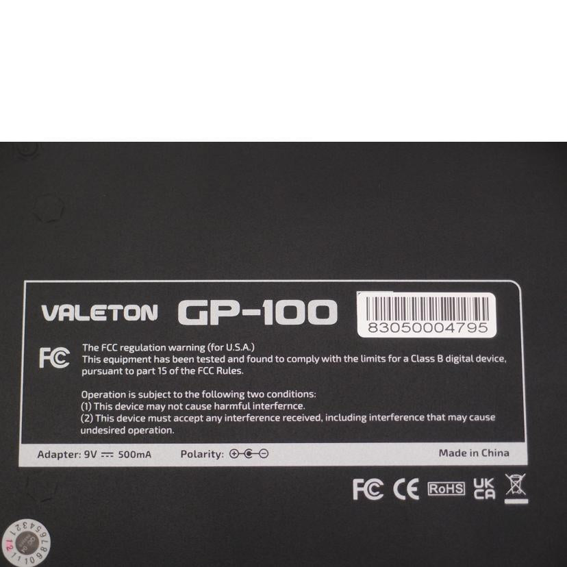 ＶＡＬＥＴＯＮ ヴェイルトン/マルチエフェクター/GP-100VT//22M03/Aランク/69