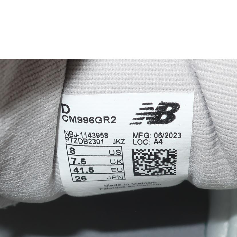 ＮＥＷ　ＢＡＬＡＮＣＥ ニューバランス/メンズスニーカー　２６．０ｃｍ　グレー/CM996GR2//Bランク/65