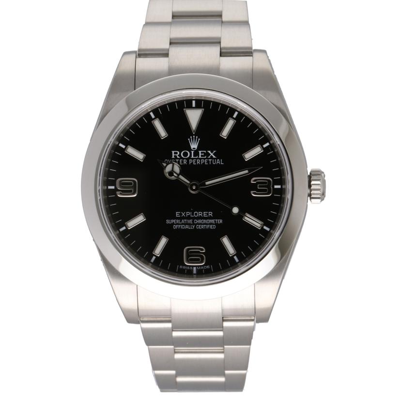 ＲＯＬＥＸ ロレックス 腕時計 2010年頃製造 新品仕上済  前期型 ブラックダイアル ステンレス メンズ 自動巻き/エクスプローラー１・ブラックアウト／Ｇ番/214270//G16**********/SAランク/75