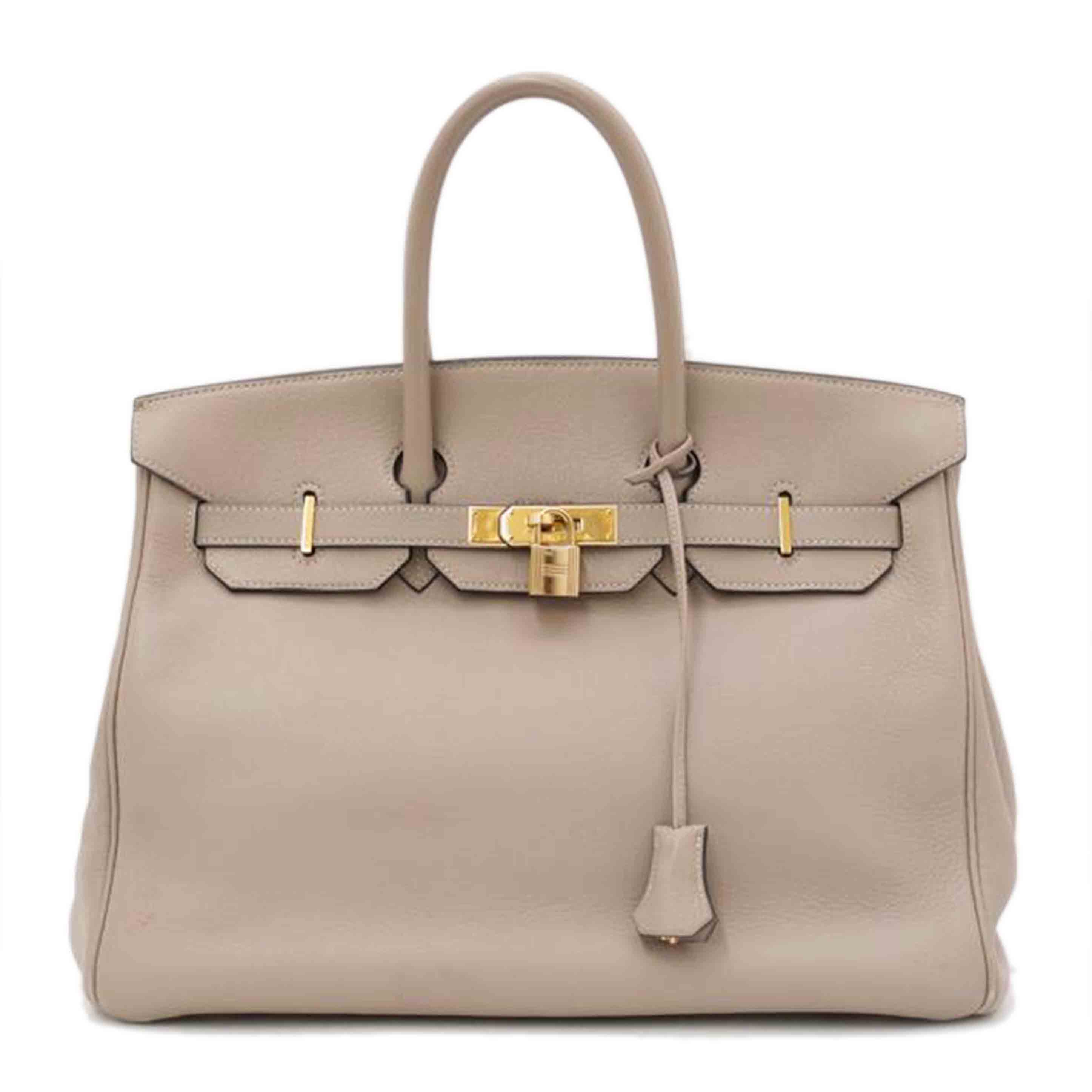 ＨＥＲＭＥＳ エルメス　1999年製造　ゴールド金具　トートバック　ハンドバック　レディース/バーキン３５／トリヨンクレマンス／トゥルティールグレー//□C(******/ABランク/69