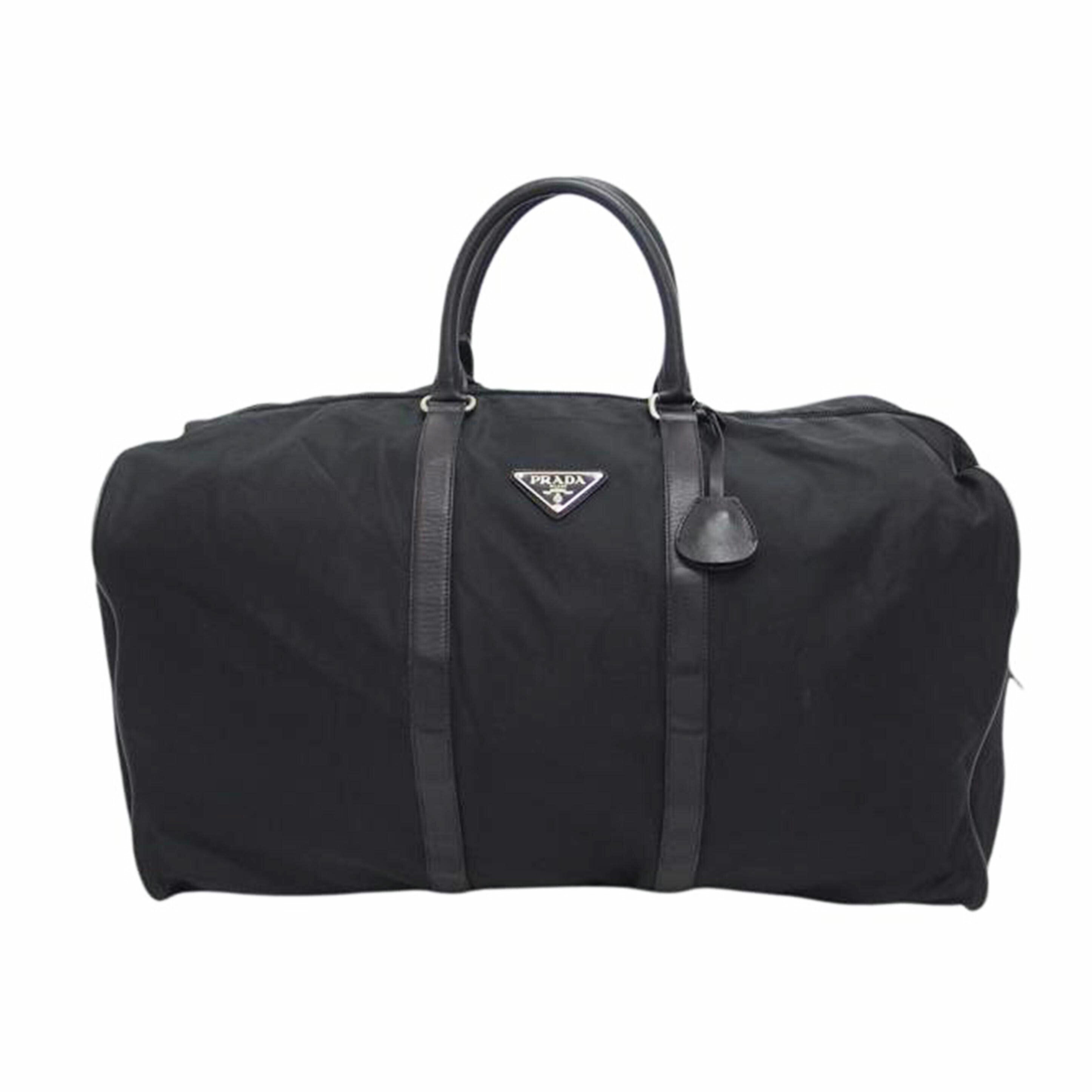 【極美品】PRADA プラダ ボストンバッグ ルナロッサ ナイロン 黒 イエロー PRADA】プラダ ナイロン 黒 ユニセックス ボストンバッグ