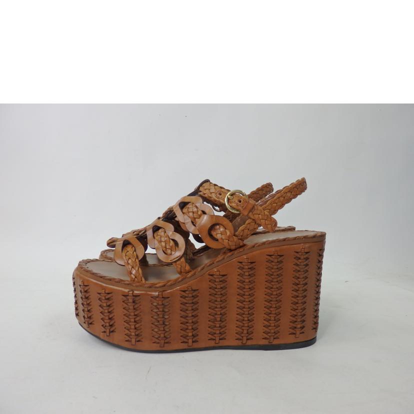 ＰＲＡＤＡ プラダ/厚底ウェッジソールサンダル／茶／３５ //Aランク/84