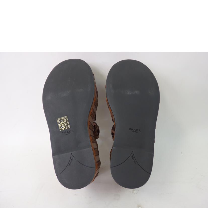 ＰＲＡＤＡ プラダ/厚底ウェッジソールサンダル／茶／３５ //Aランク/84