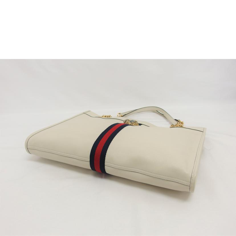 ＧＵＣＣＩ グッチ チェーントート アイボリー/ラジャ／ラージトートバッグ／タイガーヘッド/537219//498***/ABランク/04