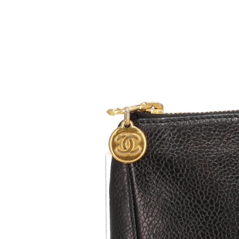 ＣＨＡＮＥＬ シャネル/ココマーク　キャビアスキン　ポーチ／ブラック//530****/Bランク/01