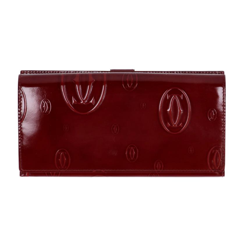 Ｃａｒｔｉｅｒ カルティエ　財布　ブランド財布　長財布　二つ折り財布　ロングウォレット　レディース　レッド　赤/ハッピーバースデー二つ折り長財布/L3001515//7613268701614/ABランク/75