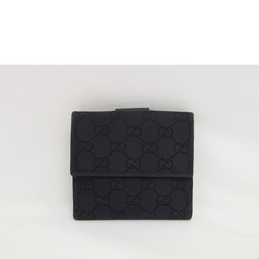 ＧＵＣＣＩ グッチ コンパクトウォレット/ＧＧキャンバス／Ｗホック財布／ブラック/035･3661//224*/Bランク/04