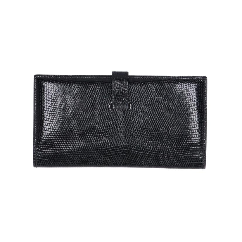 ＨＥＲＭＥＳ エルメス/ベアンＨロゴ／ゴールド金具／リザード・ブラック//□G/ABランク/75