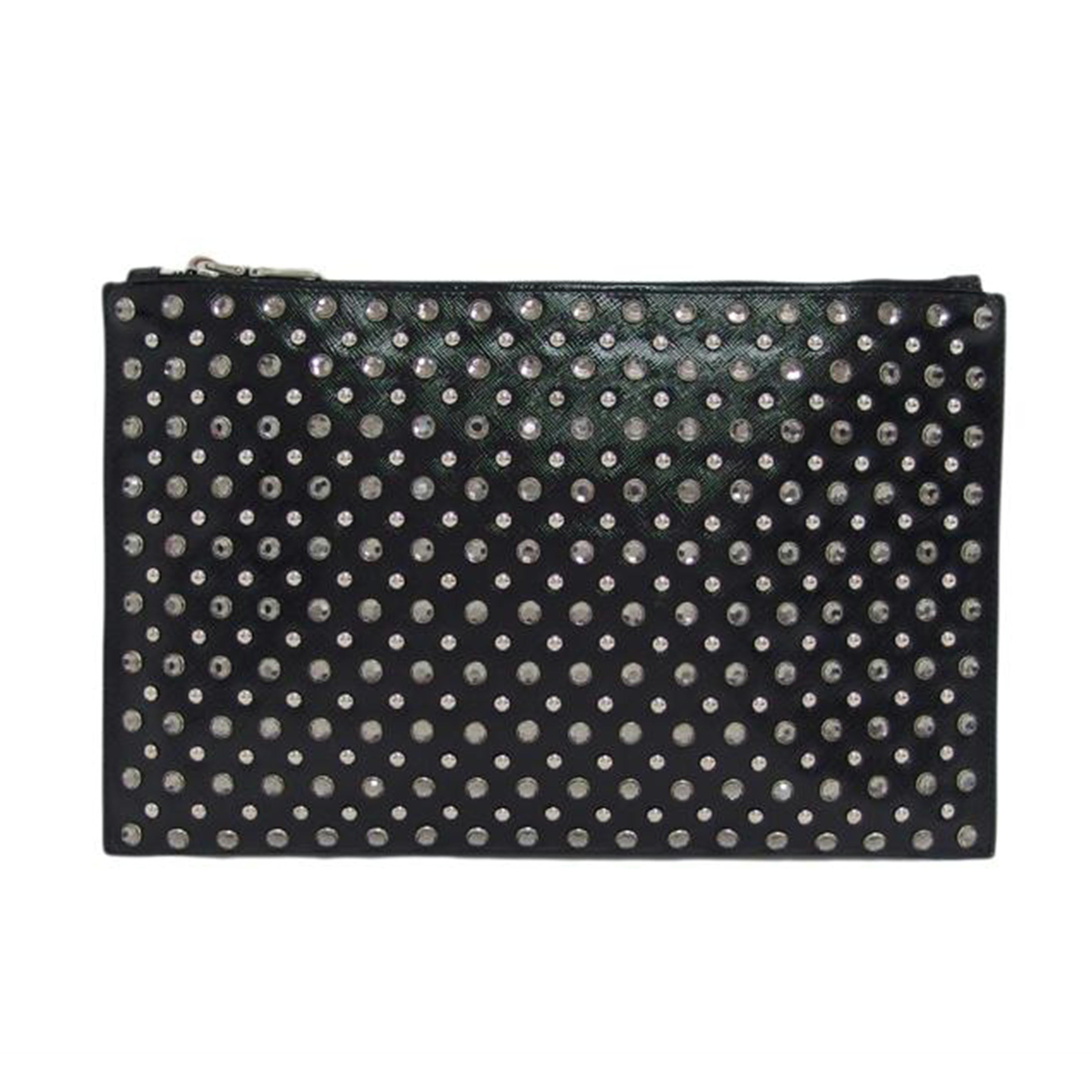ＰＲＡＤＡ プラダ/ビジュースタッズ／クラッチバッグ／ブラック/BP597P//110/Aランク/04