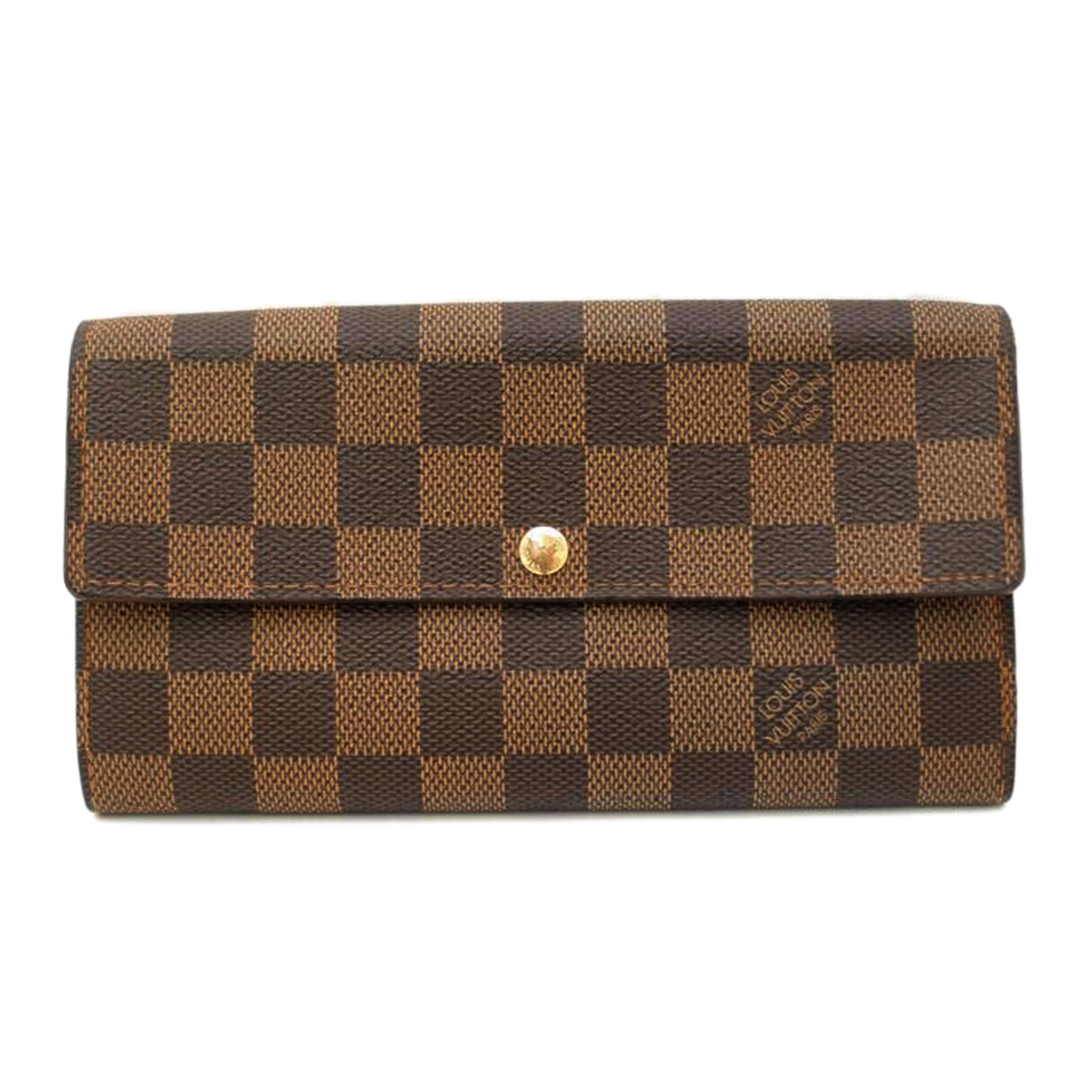 ＬＯＵＩＳ　ＶＵＩＴＴＯＮ ルイ・ヴィトン　長財布　二つ折り　市松模様　ブラウン　レディース　メンズ/ポルトフォイユ・サラ／ダミエ・エベヌ/N61734//CA1078/Bランク/69