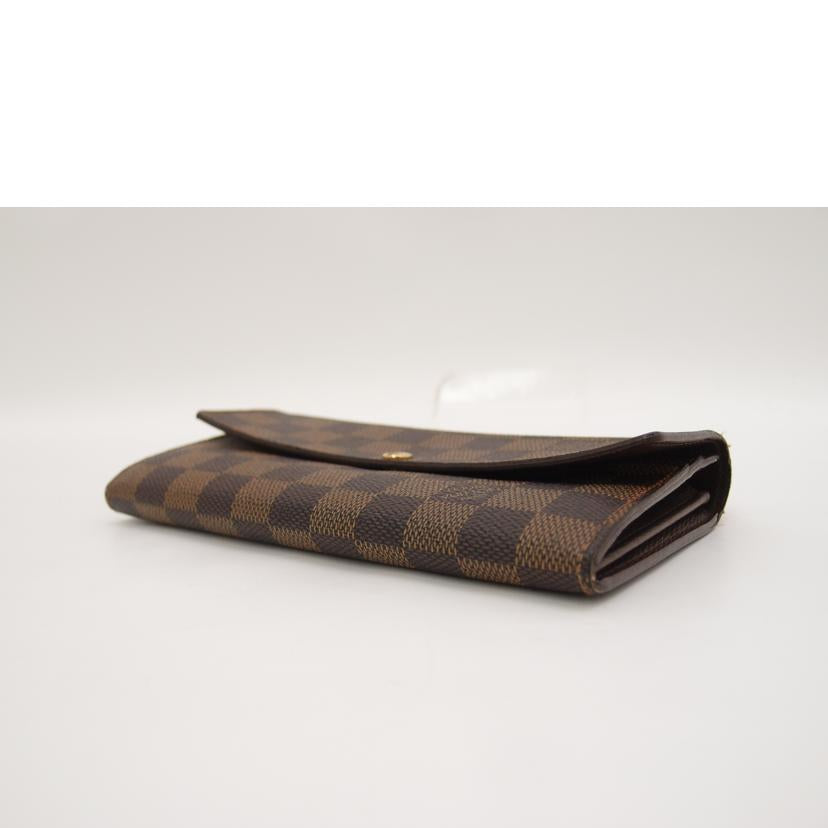 ＬＯＵＩＳ　ＶＵＩＴＴＯＮ ルイ・ヴィトン　長財布　二つ折り　市松模様　ブラウン　レディース　メンズ/ポルトフォイユ・サラ／ダミエ・エベヌ/N61734//CA1078/Bランク/69