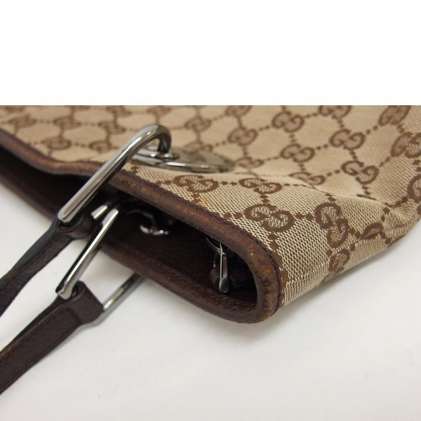 ＧＵＣＣＩ グッチ キャンバス レザー/ＧＧキャンバストートバッグ／ブラウン×ベージュ/120837//001***/Bランク/04
