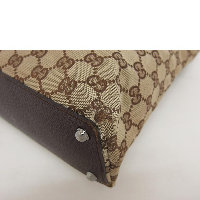 ＧＵＣＣＩ グッチ キャンバス レザー/ＧＧキャンバストートバッグ／ブラウン×ベージュ/120837//001***/Bランク/04