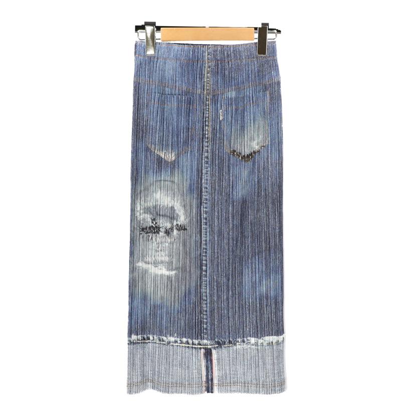 プリーツプリーズ デニム柄スカート プリーツプリーズイッセイミヤケ