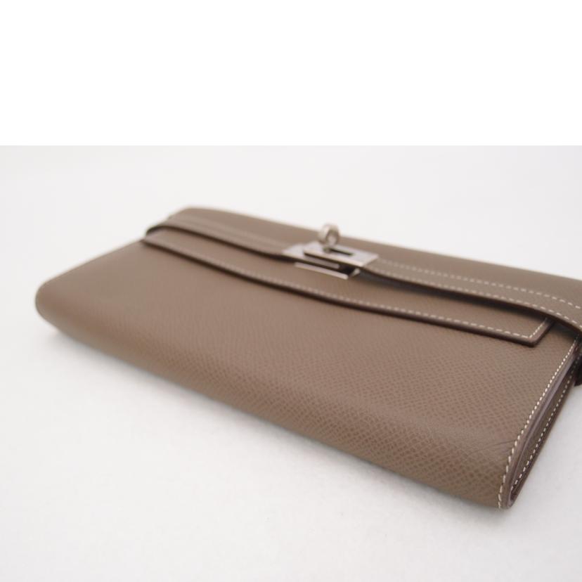 ＨＥＲＭＥＳ エルメス　2019年製造　長財布　グレージュ　ヴォーエプソン　シルバー金具　レディース/ケリーウォレット／エトゥープ//D刻印******/Aランク/69