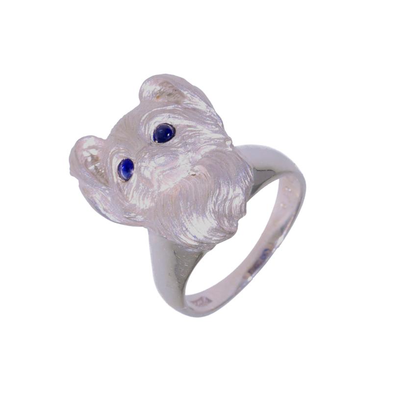 /　Ｋ１８ＷＧサファイアリング０．１９ｃｔ//ABランク/75