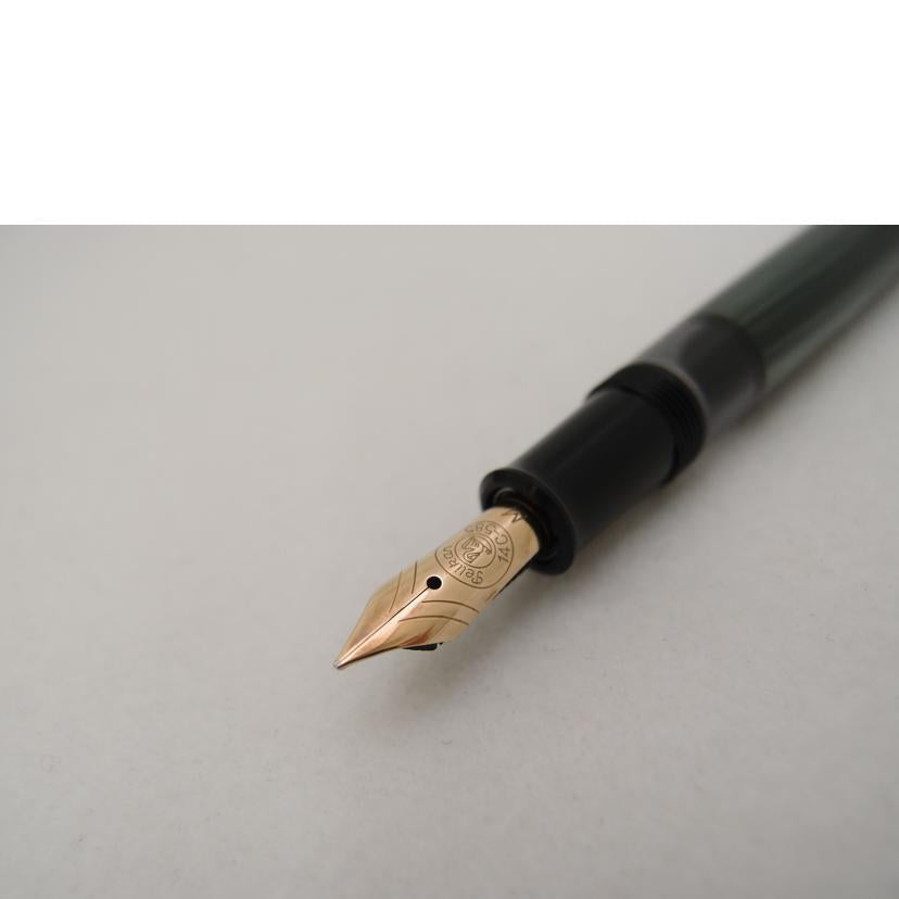 ペリカン50年代 万年筆 M400 緑縞 ペン先 OM(傾斜中字)14C 585