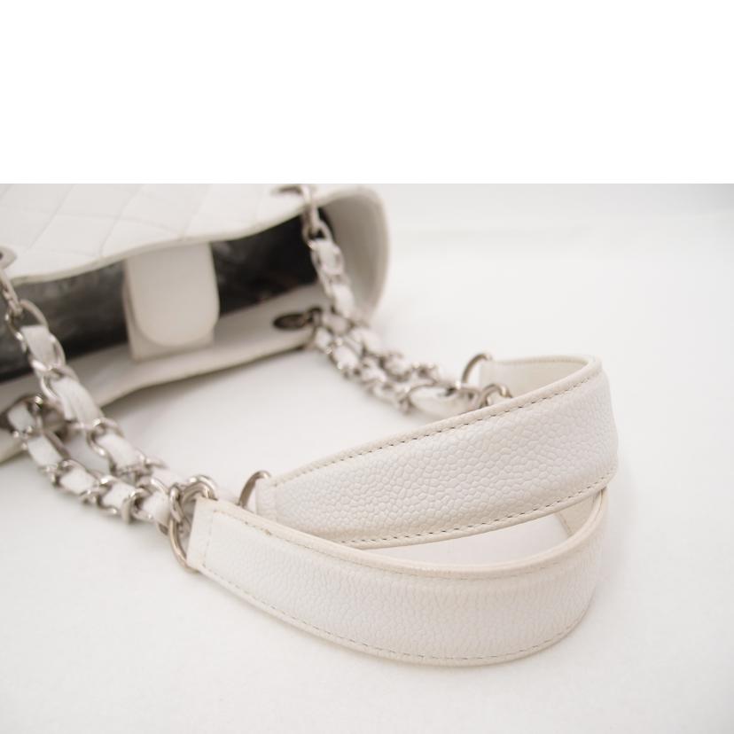 ＣＨＡＮＥＬ シャネル　ハンドバック　ショルダーバッグ　肩掛け　白　レディース/キャビアスキン・マトラッセチェーントート／ホワイト/A50994//147*****/ABランク/69