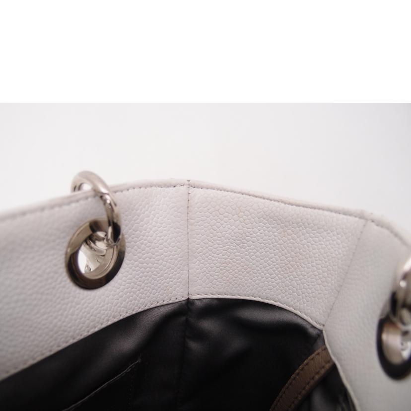 ＣＨＡＮＥＬ シャネル　ハンドバック　ショルダーバッグ　肩掛け　白　レディース/キャビアスキン・マトラッセチェーントート／ホワイト/A50994//147*****/ABランク/69