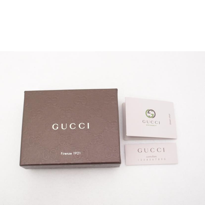 ＧＵＣＣＩ グッチ　レザー　チャーム　ラインストーン　茶　ゴールド金具　レディース　メンズ/インターロッキングＧキーホルダー／ブラウン//SAランク/69