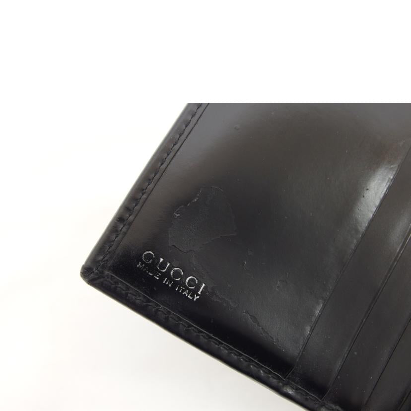 ＧＵＣＣＩ グッチ/エナメルレザー／二つ折り長財布／ブラック/035･0416//187***/Bランク/04