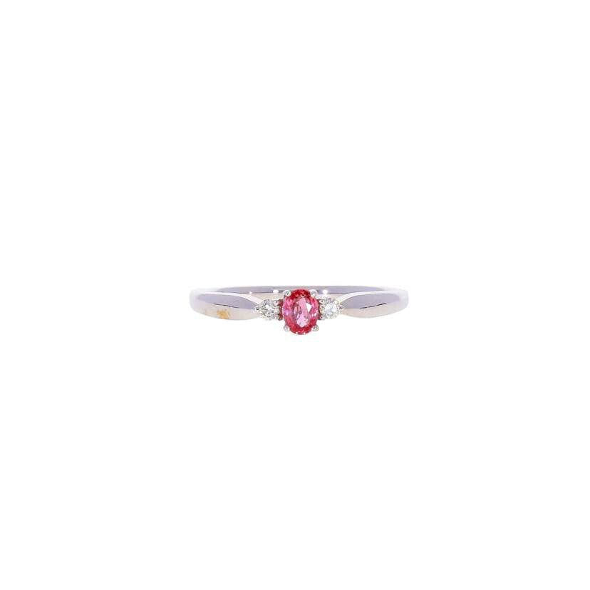 /　Ｋ１８ＷＧパパラチアサファイアダイヤリング０．２／Ｄ０．０４ｃｔ//ABランク/75