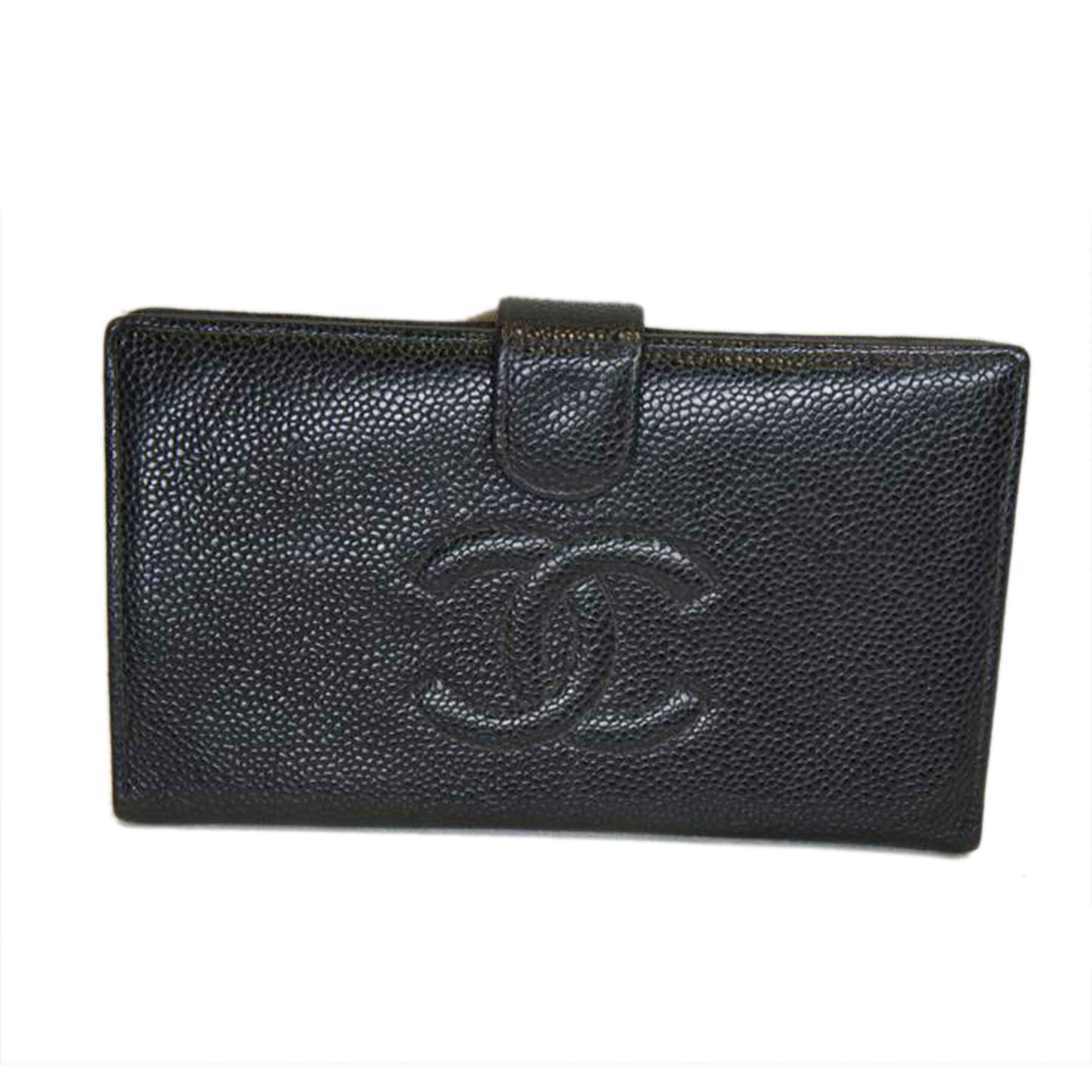 ＣＨＡＮＥＬ シャネル/キャビアスキンがま口２つ折り//627****/ABランク/92