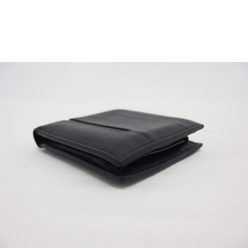 ＢＶＬＧＡＲＩ ブルガリ カーフレザー コンパクトウォレット/オクト／二つ折り財布／ブラック/36964//Bランク/04