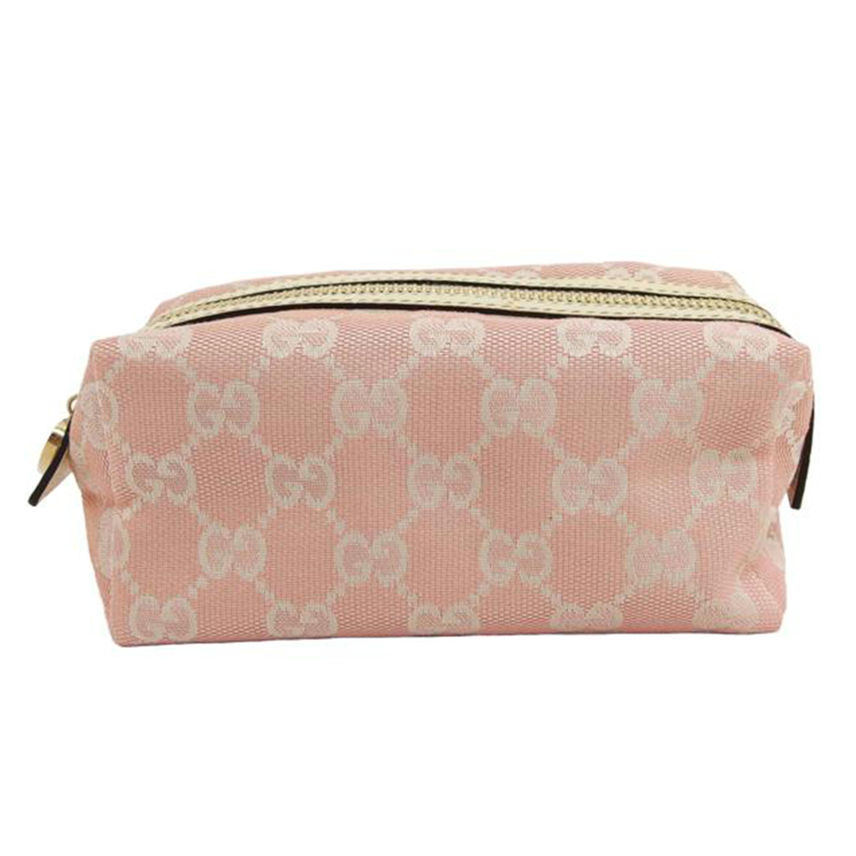 ＧＵＣＣＩ グッチ マルチケース レザー/ＧＧキャンバス／コスメポーチ／ピンク/153228//288*/ABランク/04