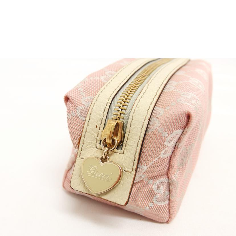 ＧＵＣＣＩ グッチ マルチケース レザー/ＧＧキャンバス／コスメポーチ／ピンク/153228//288*/ABランク/04