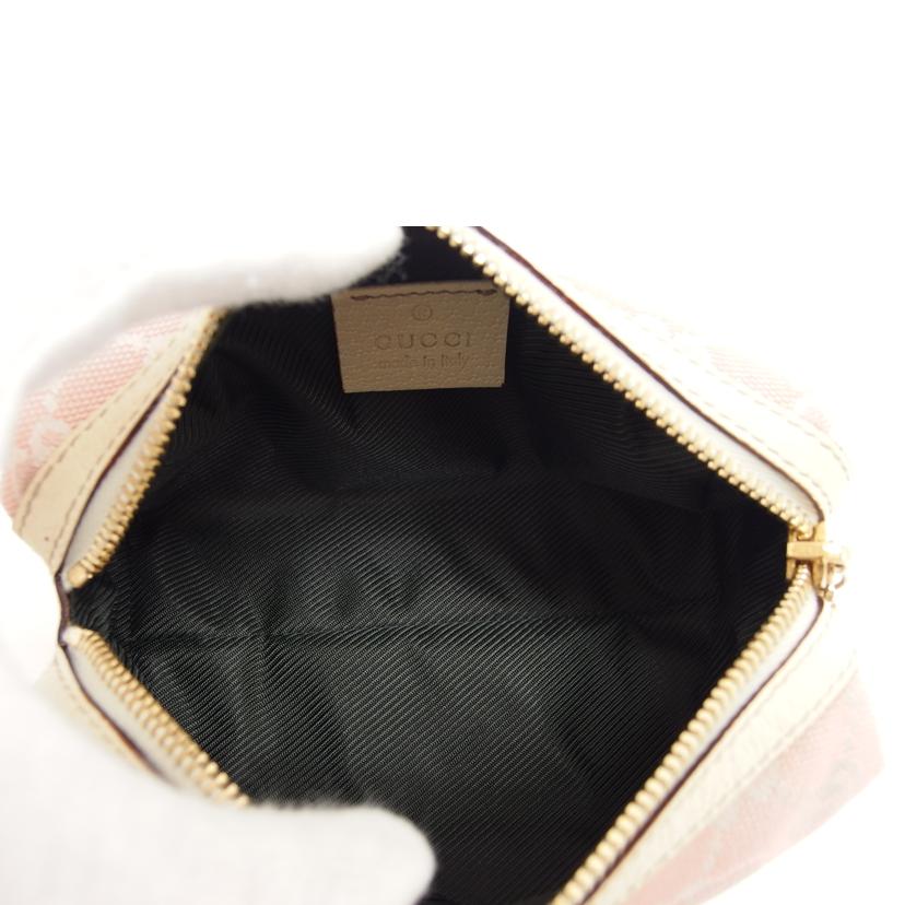ＧＵＣＣＩ グッチ マルチケース レザー/ＧＧキャンバス／コスメポーチ／ピンク/153228//288*/ABランク/04