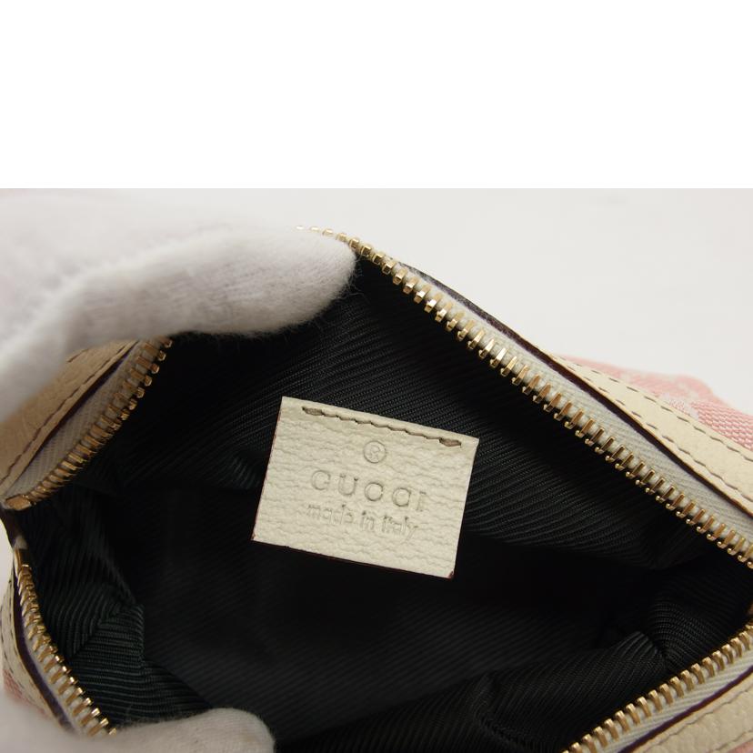 ＧＵＣＣＩ グッチ マルチケース レザー/ＧＧキャンバス／コスメポーチ／ピンク/153228//288*/ABランク/04