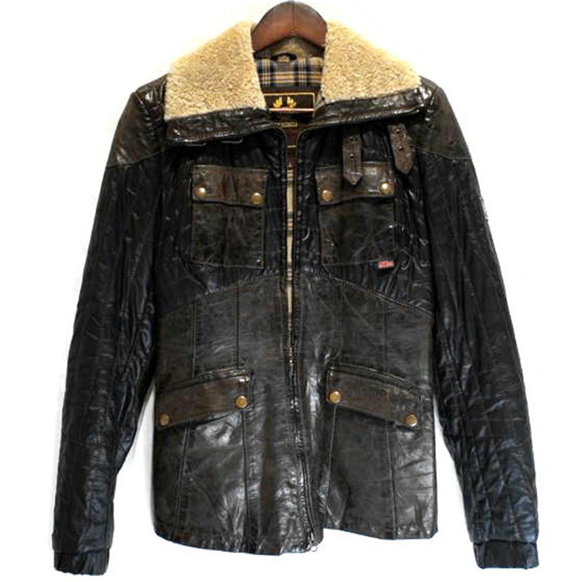 Ｂｅｌｓｔａｆｆ ベルスタッフ/レザーミリタリージャケット//ABランク/92