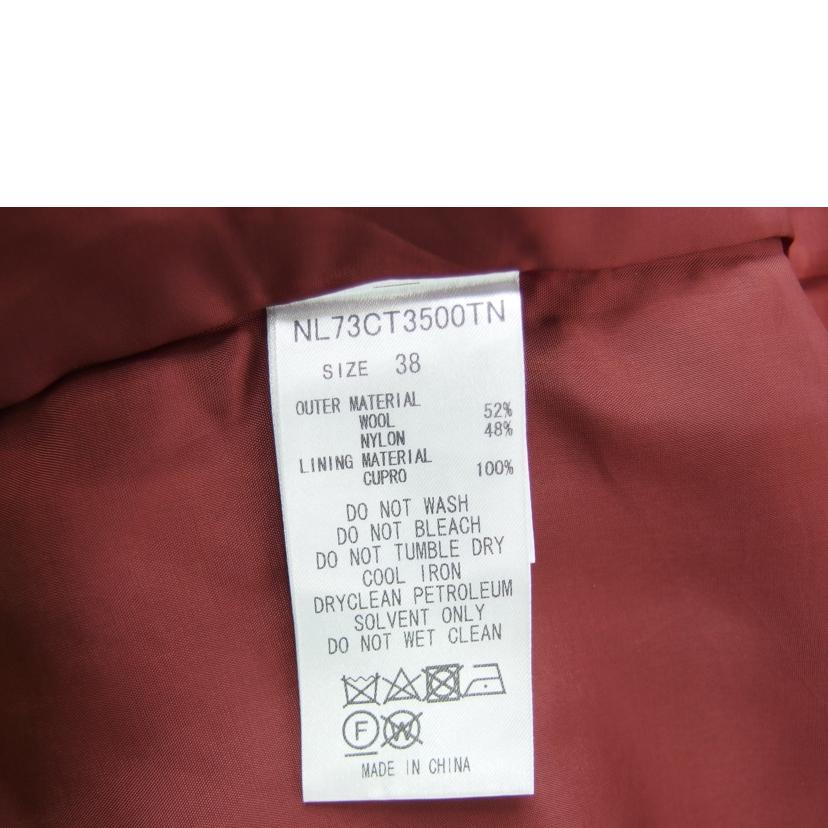 ｎａｎｏ　＆ｃｏ/ｎａｎｏ　＆ｃｏ　　ノーカラーロングコート　　レンガ色系　　サイズ３８/NL73CT3500TN//Aランク/83