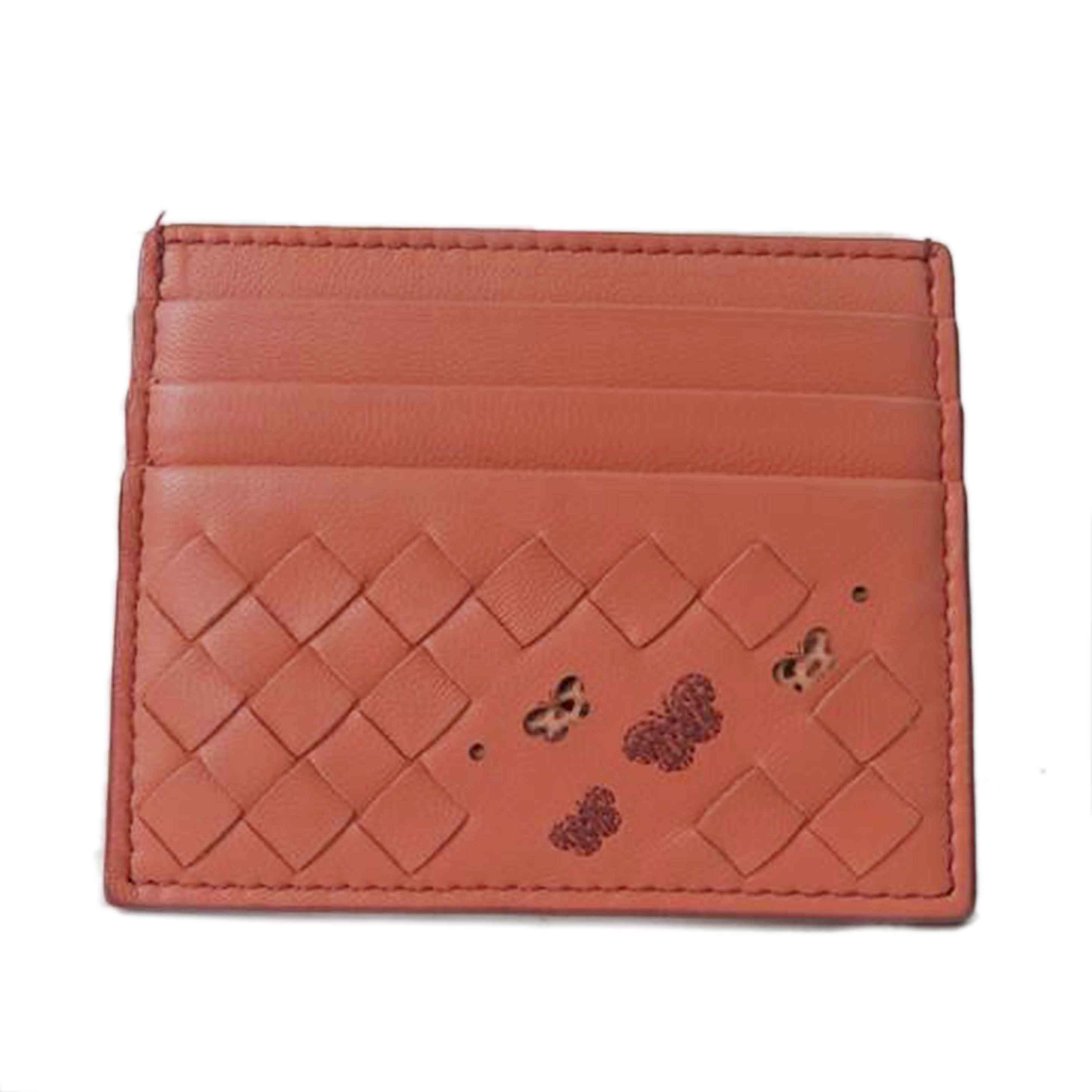 ＢＯＴＴＥＧＡ　ＶＥＮＥＴＡ ボッテガ・ヴェネタ/イントレチャートカードケース／蝶柄／ピンク//S01*******/Aランク/84