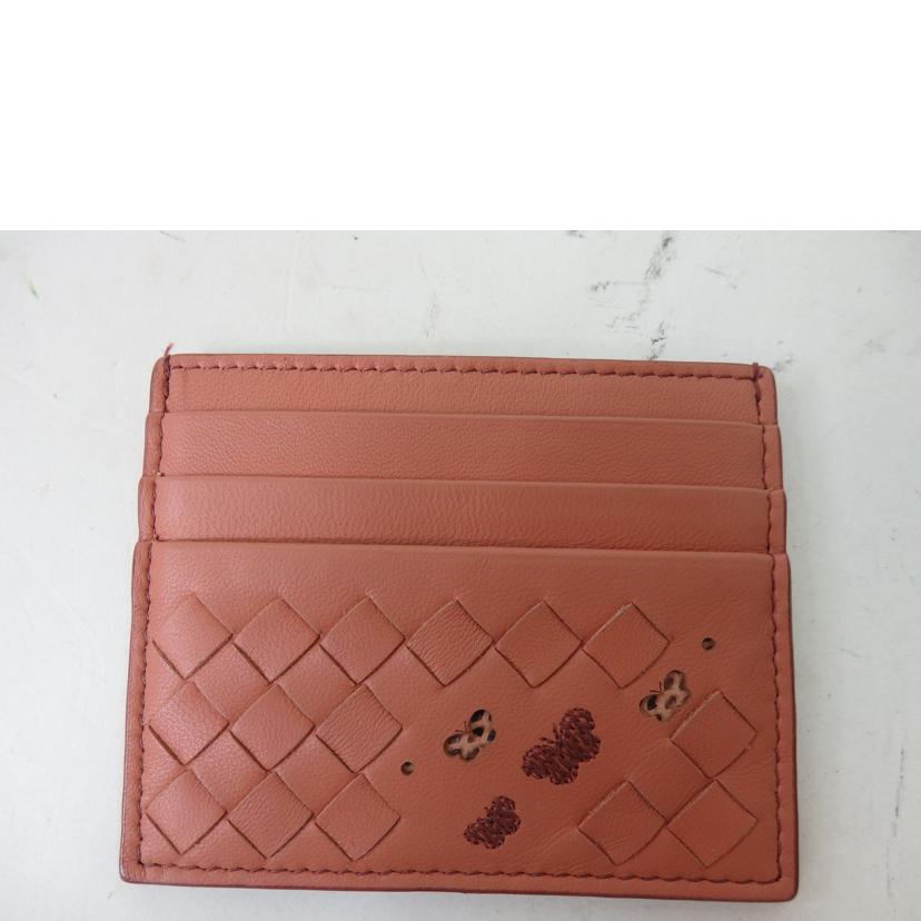 ＢＯＴＴＥＧＡ　ＶＥＮＥＴＡ ボッテガ・ヴェネタ/イントレチャートカードケース／蝶柄／ピンク//S01*******/Aランク/84