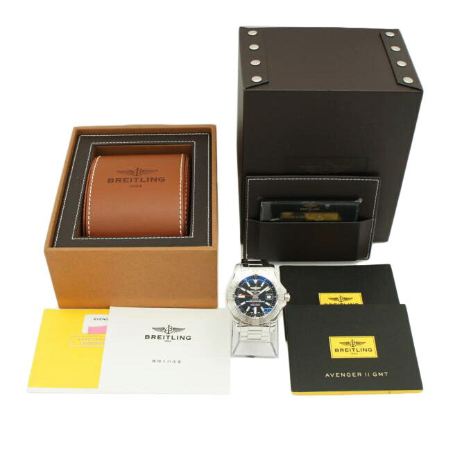 ＢＲＥＩＴＬＩＮＧ ブライトリング/アベンジャーⅡＧＭＴ・ブラック／自動巻き/A32390//287****/Aランク/75
