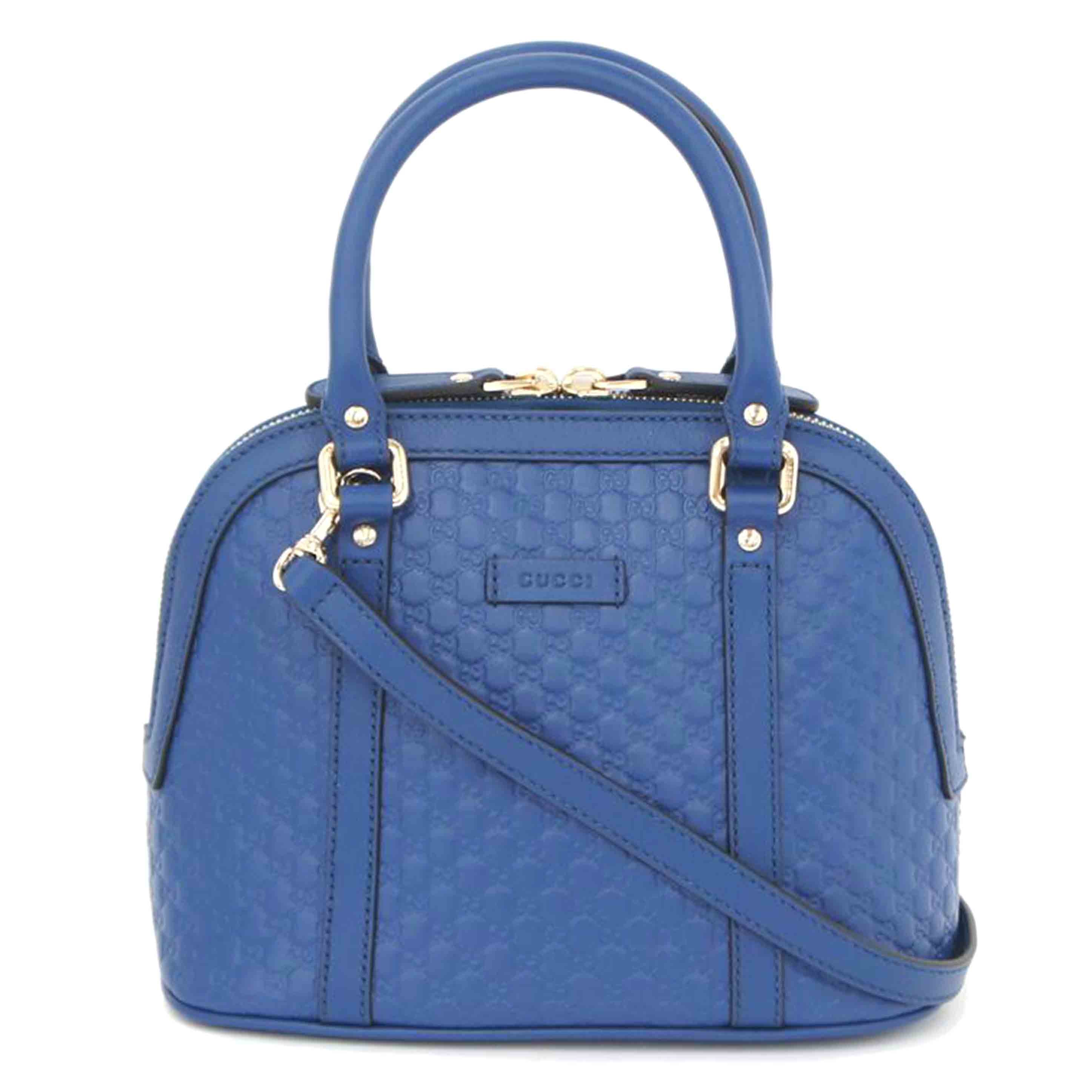 ＧＵＣＣＩ グッチ/マイクログッチシマ２ｗａｙショルダー／ブルー/449654//495***/Aランク/75