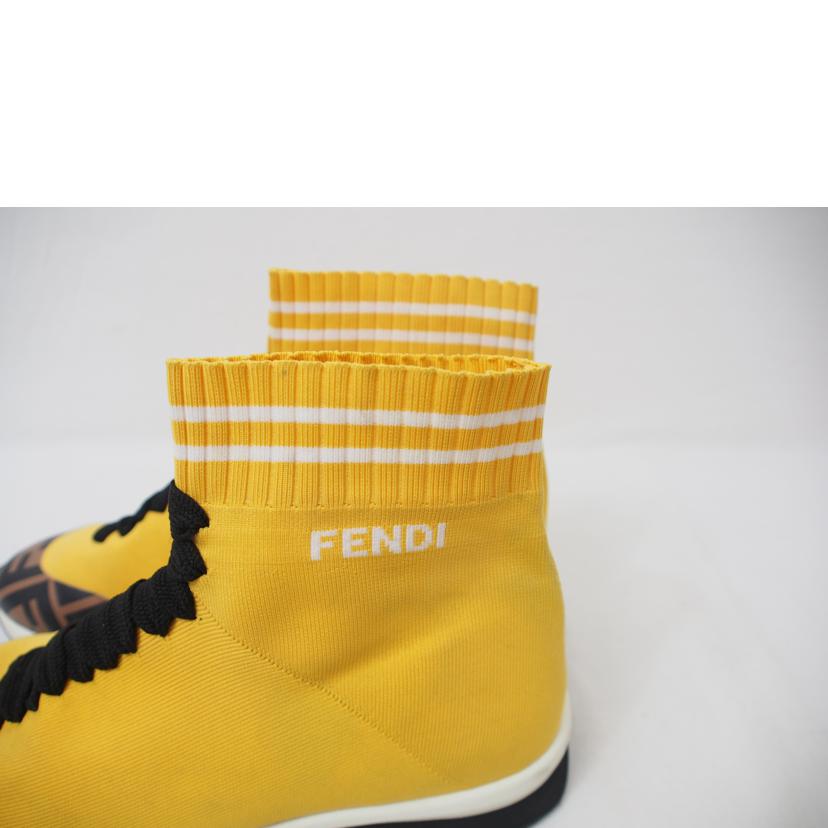 ＦＥＮＤＩ/ソックススタイルスニーカー／黄色／約２４．５ｃｍ//Bランク/78