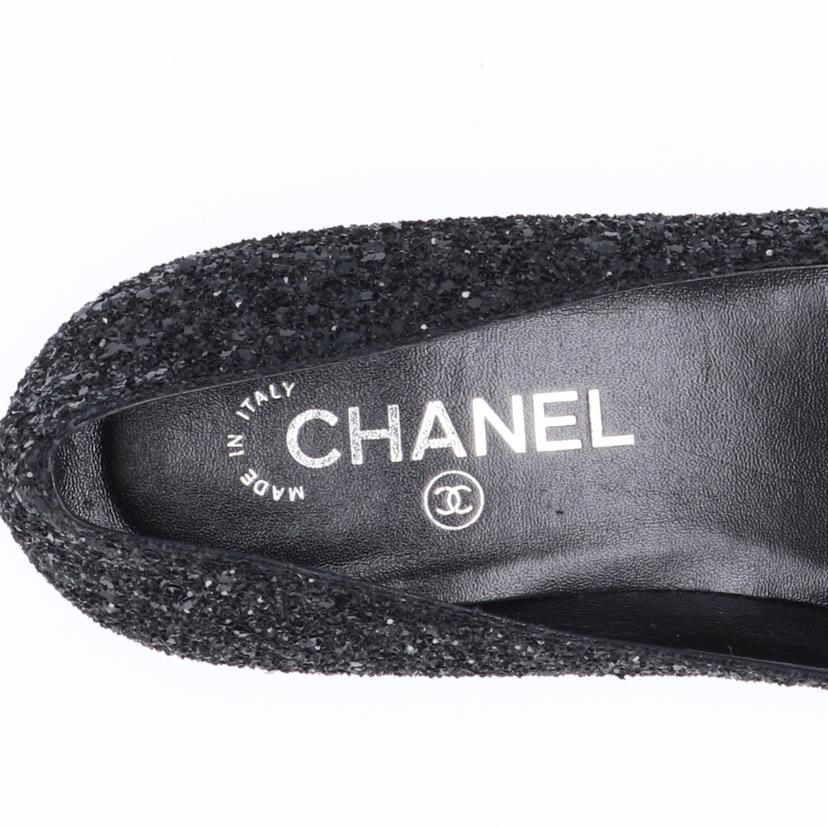 ＣＨＡＮＥＬ ｼｬﾈﾙ/カメリアスパンコールフラットシューズ／３７ （２４．５ｃｍ）/G32162//Aランク/75