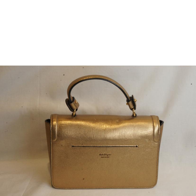 Ｆｅｒｒａｇａｍｏ フェラガモ/ゴールドカラーレザー２ＷＡＹ//ABランク/92