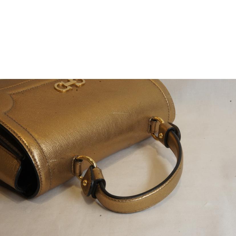 Ｆｅｒｒａｇａｍｏ フェラガモ/ゴールドカラーレザー２ＷＡＹ//ABランク/92